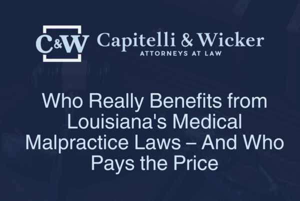 Who Really Benefits from Louisiana's Medical Malpractice Laws – And Who Pays the Price - Capitelli & Wicker